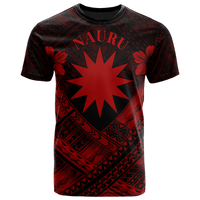 Nauru Polynesian T Shirts Nauru Red Seal Camisole Hibiscus Style Unisex Red - Polynesian Pride
