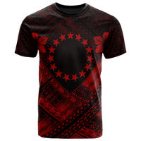 Cook Islands Polynesian T Shirt Cook Islands Red Seal Camisole Hibiscus Style Unisex Red - Polynesian Pride