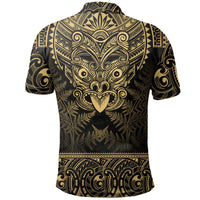 Polynesian Pride Apparel New Zealand Rugby Polo Shirt Maori Haka Silver Fern (Gold) - Polynesian Pride