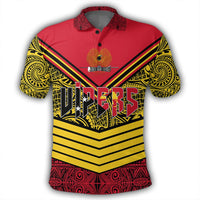 Polynesian Pride Apparel Polo Shirt Port Moresby Vipers Polo Shirt Tapa Lauhala Rugby Scrum Style - Polynesian Pride