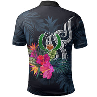 Polynesian Pride Apparel Pohnpei Micronesia Polo Shirt Tropical Flower - Polynesian Pride