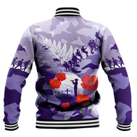 Polynesian Pride Clothing - New Zealand Anzac Fern And Camouflage Baseball Jacket - Polynesian Pride