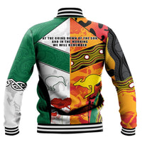 Polynesian Pride Clothing - Anzac Day Australia - New Zealand Mix Baseball Jacket - Polynesian Pride