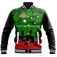 Polynesian Pride Clothing - Australia Anzac Day Camouflage & Poppy Baseball Jacket - Polynesian Pride
