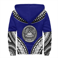 Polynesian Pride Hoodie - American Samoa Tattoo Chief Sherpa Hoodie LT10 - Polynesian Pride