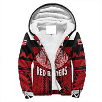 Polynesian Pride Hoodie - Personalized Hawaiian High Kahuku Sherpa Hoodie LT10 Unisex Red - Polynesian Pride