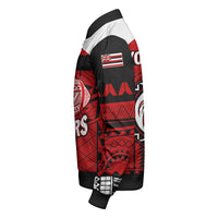 Polynesian Pride Jacket - Personalized Hawaiian High Kahuku Sleeve Zip Bomber Jacket LT10 - Polynesian Pride