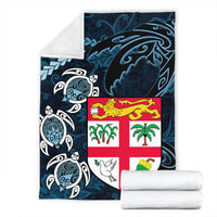 Polynesian Pride Home Set - Fiji Coat of Arms Turtle Palm Tree Blanket LT10 - Polynesian Pride