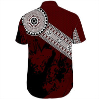 Polynesian Pride Shirt - Fiji Masa Paint Style Short Sleeve Shirt LT10 - Polynesian Pride