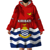 Ribaberiki Kiribati Coat Of Arms Mix Palm Trees Wearable Blanket Hoodie LT14 - Polynesian Pride