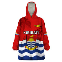 Ribaberiki Kiribati Coat Of Arms Mix Palm Trees Wearable Blanket Hoodie LT14 Unisex One Size - Polynesian Pride