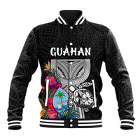 Guam Tribal Latte Stone Tropical Baseball Jacket LT9 Unisex Black - Polynesian Pride