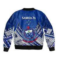 Samoan Rugby Manu Samoa 7s Polynesian Pattern Sleeve Zip Bomber Jacket LT14 - Polynesian Pride