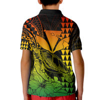 Kakau Polynesian Tribal Hawaiian Turtle with Kanaka Maoli Reggae Kid Polo Shirt LT9 - Polynesian Pride