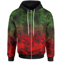 Polynesian Zip up Hoodie Red Hibiscus Patterns Unisex Red - Polynesian Pride