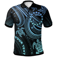 Cook islands Custom Polo Shirt Blue Turtle Unisex Blue - Polynesian Pride