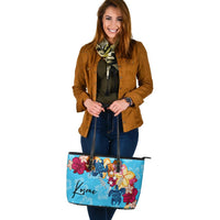 Kosrae Leather Tote - Tropical Style - Polynesian Pride