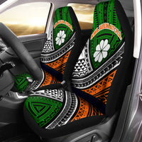 Kwajalein Atoll Tribal Pattern Car Seat Covers - LT12 Set of 2 Universal Fit Green - Polynesian Pride
