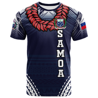 Samoan Ula Fala Art T Shirt LT12 Unisex Blue - Polynesian Pride