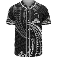 Cook Islands Polynesian Baseball Shirt - White Tribal Wave Unisex White - Polynesian Pride