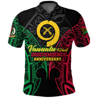 Vanuatu 42nd Independence Anniversary Pride Polo Shirt LT12 Black - Polynesian Pride