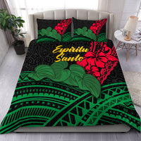 Vanuatu Espiritu Santo Bedding Set - Kava With Hibiscus - LT12 Black - Polynesian Pride