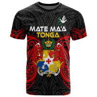 Polynesian Mate Maa Tonga T Shirt Tongan Spirit Unisex Black - Polynesian Pride