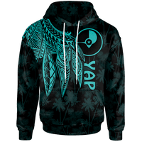 Yap Hoodie Polynesian Wings (Turquoise) Unisex Turquoise - Polynesian Pride