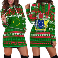 Cook Islands Christmas Hoodie Dress - Ugly Christmas - LT12 Blue - Polynesian Pride