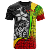 Kosrae Micronesian T Shirt Reggae Turtle with Hook Unisex Reggae - Polynesian Pride