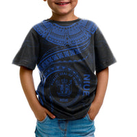 Niue Polynesian T Shirt Niue Waves (Blue) - Polynesian Pride