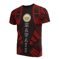 Hawaii T Shirt Hawaii Seal Polynesian Tattoo Red Style Unisex Red - Polynesian Pride