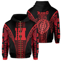 Hawaii Hoodie Hilo HI Zip Hoodie Unisex Red - Polynesian Pride