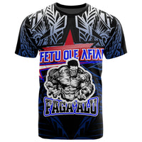 American Samoa Polynesian T Shirt Fetu Ole Afiafi Unisex Blue - Polynesian Pride