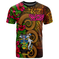 Solomon Islands Polynesian T Shirt Hibiscus Vintage Unisex Orange - Polynesian Pride