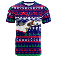American Samoa Christmas T Shirt Ugly Christmas LT12 Unisex Blue - Polynesian Pride