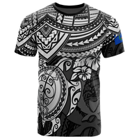 Pohnpei T Shirt Pohnpei FLag White Turtle Hibiscus Unisex WHITE - Polynesian Pride