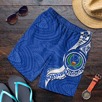 Pohnpei Men Short - Micronesia Pride Blue - LT12 - Polynesian Pride