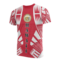 Hawaii T Shirt Hawaii Seal Polynesian Tattoo Red Style Unisex Red - Polynesian Pride