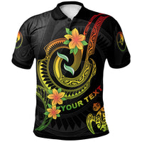 Yap Custom Polo Shirt Reggae Plumeria Flowers with Spiral Patterns Unisex Reggae - Polynesian Pride