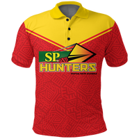 Papua New Guinea SP Hunters Pride Polo Shirt LT12 Unisex Red - Polynesian Pride