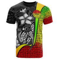 Tahiti Polynesian T Shirt Reggae Turtle with Hook Unisex Reggae - Polynesian Pride