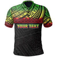 Poly Custom Polo Shirt Polynesian Reggae Version Unisex Black - Polynesian Pride