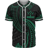 Kosrae Polynesian Baseball Shirt - Green Tribal Wave Unisex Green - Polynesian Pride