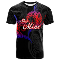 Valentine Day Guam Couple T Shirt Heart Tribal LT12 No Women - Polynesian Pride