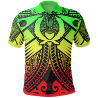Pohnpei Polo Shirt Reggae Seal with Polynesian Tattoo Unisex Reggae - Polynesian Pride