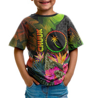 Chuuk Polynesian T Shirt Hibiscus and Banana Leaves - Polynesian Pride