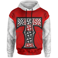 Tonga Hoodie Polynesian Peak Unisex Red - Polynesian Pride