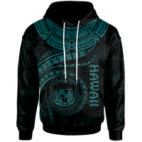 Polynesian Hawaii Hoodiean Waves (Turquoise) Unisex Turquoise - Polynesian Pride