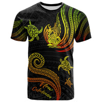New Caledonia T Shirt Polynesian Turtle With Pattern Reggae Unisex Art - Polynesian Pride